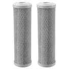 Kit com 2 Filtro Refil HDF 9.3/4" Carbon Block DE ENCAIXE - Para Aquablock 10", Policarbon Aquaclear 10", Hidrofiltros e outras