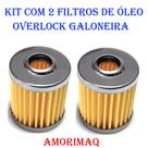 Kit Com 2 Filtros De Óleo Para De Costura Overlock Interloque Galoneira
