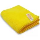 Kit com 2 flanela microfibra amarela 40x60cm 360gsm - kers