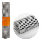 KIT COM 2 FORRO P/ GAVETA ANTIDERRAPANTE PVC QUADRADINHO 30X150CM CINZA 2208 Modelo:forro para gaveta antiderrapante