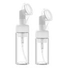 Kit Com 2 Frascos Pump Espumadores Com Escova De Silicone Para Limpeza Facial 100 e 150ml Top House