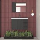 Kit com 2 Gabinetes para Banheiro em Aço 3 Gavetas 81cm Preto Kit com 2 Gabinetes para Banheiro em Aço 3 Gavetas 81cm Preto