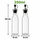 Kit com 2 Galheteiro de Vidro 250ml