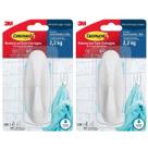 Kit com 2 Gancho Adesivo Command Banheiro Grande ATE 2,2KG 3M