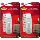 Kit com 2 Gancho Adesivo Command Branco Grande ATE 2,3KG 3M