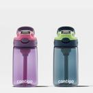 Kit com 2 Garrafas Gizmo Flip Kids AUTOSPOUT Rosa Roxo e Verde Azul Contigo 414ml