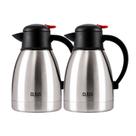 Kit com 2 Garrafas Térmicas 1L Inox Class Home Café
