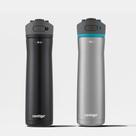 Kit com 2 Garrafas Térmicas Ashland Chill AUTOSPOUT Black e Azul Contigo 709ml