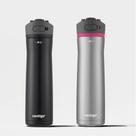 Kit com 2 Garrafas Térmicas Ashland Chill AUTOSPOUT Black e Pitaia Contigo 709ml