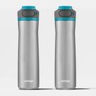 Kit com 2 Garrafas Térmicas Cortland Chill AUTOSEAL Azul Contigo 709ml