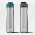 Kit com 2 Garrafas Térmicas Cortland Chill AUTOSEAL Black e Azul Contigo 709ml