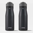 Kit com 2 Garrafas Térmicas Cortland Chill Fit AUTOSEAL Preta Contigo 946ml