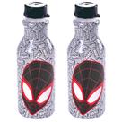 Kit com 2 Garrafinhas com tampa Spider-Man Homem Aranha Infantil