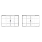 Kit com 2 Janelas de Aço de Correr 100x150cm 4 Folhas com Grade Minas Sul Mgm