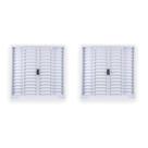 Kit com 2 Janelas de Aço Veneziana de Correr 100x100cm 4 Folhas com Grade Minas Sul MGM Branco