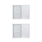 Kit com 2 Janelas de Alumínio Veneziana 100x150cm 3 Folhas 1 Fixa com Grade e Vidro Liso Soft Plus Branco Kit com 2 Janelas de Alumínio Veneziana 100x150cm 3 Folhas 1 Fixa com Grade e Vidro Liso Soft Plus Branco