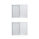 Kit com 2 Janelas de Alumínio Veneziana 100x150cm 3 Folhas 1 Fixa com Grade e Vidro Liso Soft Plus