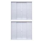 Kit com 2 Janelas de Alumínio Veneziana de Correr 100x120cm 4 Folhas sem Vidro Soft Plus MGM Branco Kit com 2 Janelas de Alumínio Veneziana de Correr 100x120cm 4 Folhas sem Vidro Soft Plus MGM Branco