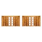 Kit com 2 Janelas de Madeira Veneziana 140x100cm 6 Folhas Rodam