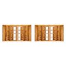 Kit com 2 Janelas de Madeira Veneziana 140x100cm 6 Folhas Rodam Marrom/Imbuia Hale Esquadrias