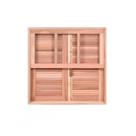 Kit com 2 Janelas Guilhotina com Ferragem JE821 Esel 100x100x12cm Marrom Kit com 2 Janelas Guilhotina com Ferragem JE821 Esel 100x100x12cm Marrom