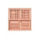Kit com 2 Janelas Guilhotina com Ferragem Je821 Esel 100x100x12cm