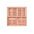 Kit com 2 Janelas Guilhotina com Ferragem JE821 Esel 100x120x12cm Marrom Kit com 2 Janelas Guilhotina com Ferragem JE821 Esel 100x120x12cm Marrom