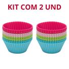 Kit com 2 Jogo De Formas Para Muffins Redondo 12 Peças Mimo Style