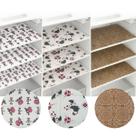 Kit Com 2 Jogos De Toalha Fofo estampas aleatórias Para Geladeira Armário Bancada Lavável Resistente Toalha Bandeja Forro Gaveta