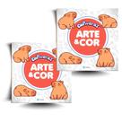 Kit com 2 Livros: Arte E Cor Capivaras - Livro Para Colorir!