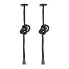 Kit com 2 Lustres Pendentes Corda para 1 Lâmpada E27 Chumbo Bivolt