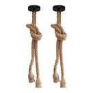 Kit com 2 Lustres Pendentes Corda para 2 Lâmpadas E27 Bivolt
