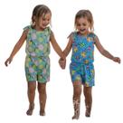 kit com 2 macaquinho infantil em micro com proteção UV 50