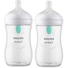 Kit com 2 Mamadeira Petala ANTI Refluxo 3.0 AIR Free 260ML Transparente Philips AVENT SCY673/01