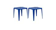 Kit Com 2 Mesa de Plástico Bela Vista - Azul - Mor