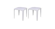 Kit com 2 mesa de plástico bela vista - branca - mor