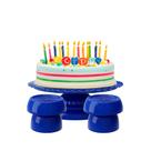 Kit com 2 Mini Boleiras Alegra 14x10cm +Boleira de 18cm Azul Kit com 2 Mini Boleiras Alegra 14x10cm +Boleira de 18cm Azul