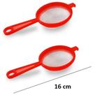 Kit Com 2 Mini Peneira Com Cabo Malha De Liga De Metal Não Enferruja Ke home 8 Cm