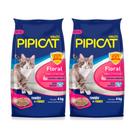 Kit com 2 pacotes Areia Granulada Pipicat Floral Odor Block 4Kg para gato Kit com 2 pacotes Areia Granulada Pipicat Floral Odor Block 4Kg para gato