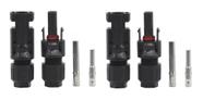 Kit Com 2 Pares Conectores Mc4 - P/ Placa Solar Kit Com 2 Pares Conectores Mc4 - P/ Placa Solar