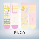 Kit com 2 Pares de Meia Infantil Menina Snoopy (Peanuts) Produto Licenciado Kit com 2 Pares de Meia Infantil Menina Snoopy (Peanuts) Produto Licenciado