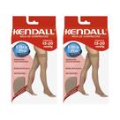 Kit com 2 Pares de Meias Kendall Sem Ponteira 1712 Média Compressão Mel