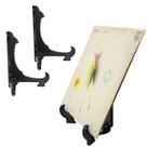 Kit Com 2 Peças Suporte Para Pratos e Azulejos Preto 24cm