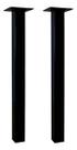 Kit Com 2 Pés De Ferro Quadrado Mesa 70cm Aço Forte Para Sala Cor Preto