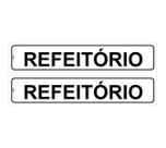 Kit com 2 Placas de Sinalização Auto Adesivas para Refeitório e Sala de Refeições - Poliestireno
