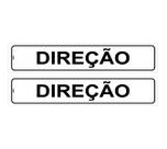 Kit com 2 Placas de Sinalização Autoadesivas para Porta - Setor de Direção - 5x25cm - Poliestireno Kit com 2 Placas de Sinalização Autoadesivas para Porta - Setor de Direção - 5x25cm - Poliestireno