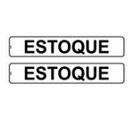 Kit com 2 Placas de Sinalização Autoadesivas para Setor de Estoque - Poliestireno Kit com 2 Placas de Sinalização Autoadesivas para Setor de Estoque - Poliestireno