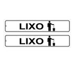 Kit com 2 Placas de Sinalização Lixo - 5x25 cm em PS (Poliestireno) - Aviso de Coleta de Lixo Kit com 2 Placas de Sinalização Lixo - 5x25 cm em PS (Poliestireno) - Aviso de Coleta de Lixo