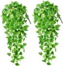 Kit Com 2 plantas Folhagem de Heras 65cm Verde artificial