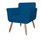 Kit Com 2 Poltronas Cadeiras Isabella Estofadas Suede Azul Royal - INCASA DECOR
